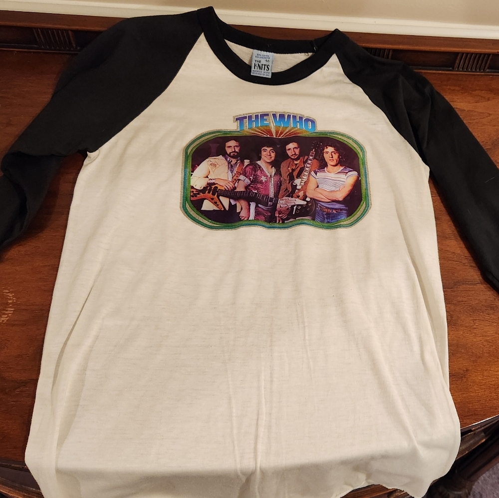 The Who Black and White Raglan Tee
